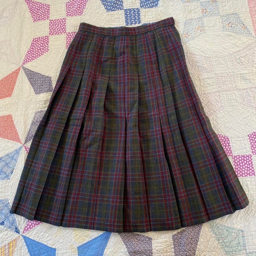 Plaid A-Line Skirt